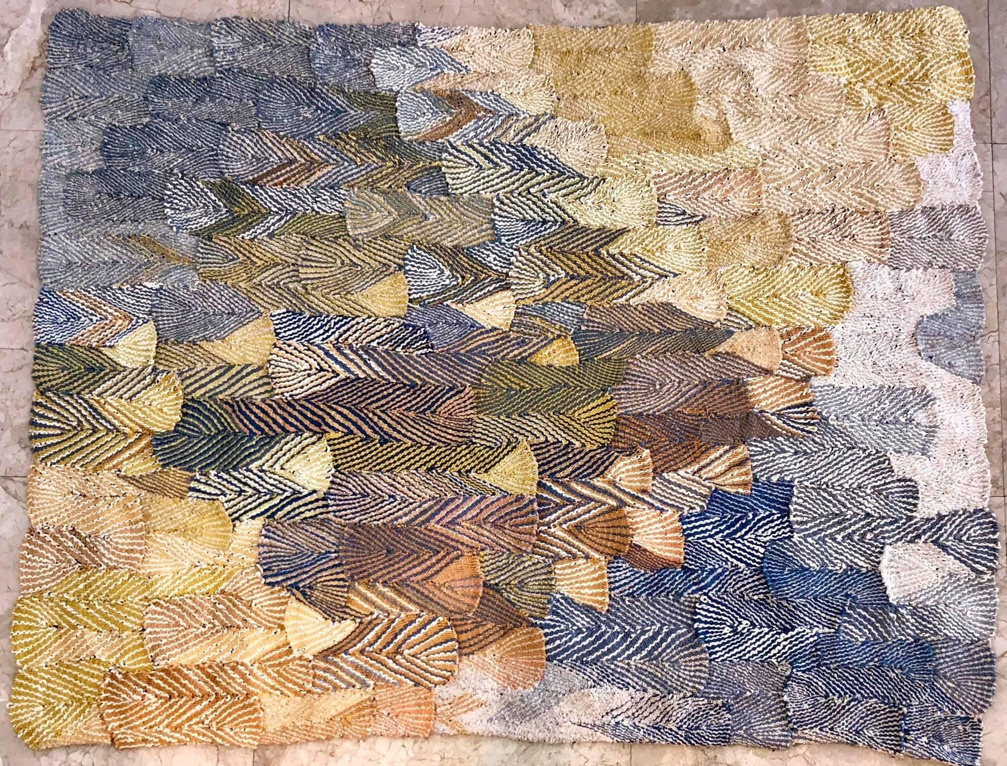 Large Handwoven Tapestry Bauhaus Trained Artist Wall Hanging 3