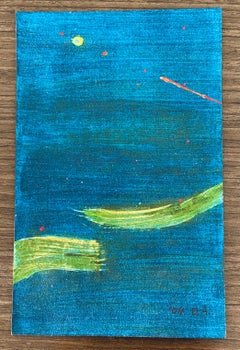 Gestural Abstraction, Miniature Abstract Expressionist Korean Modernist Painting