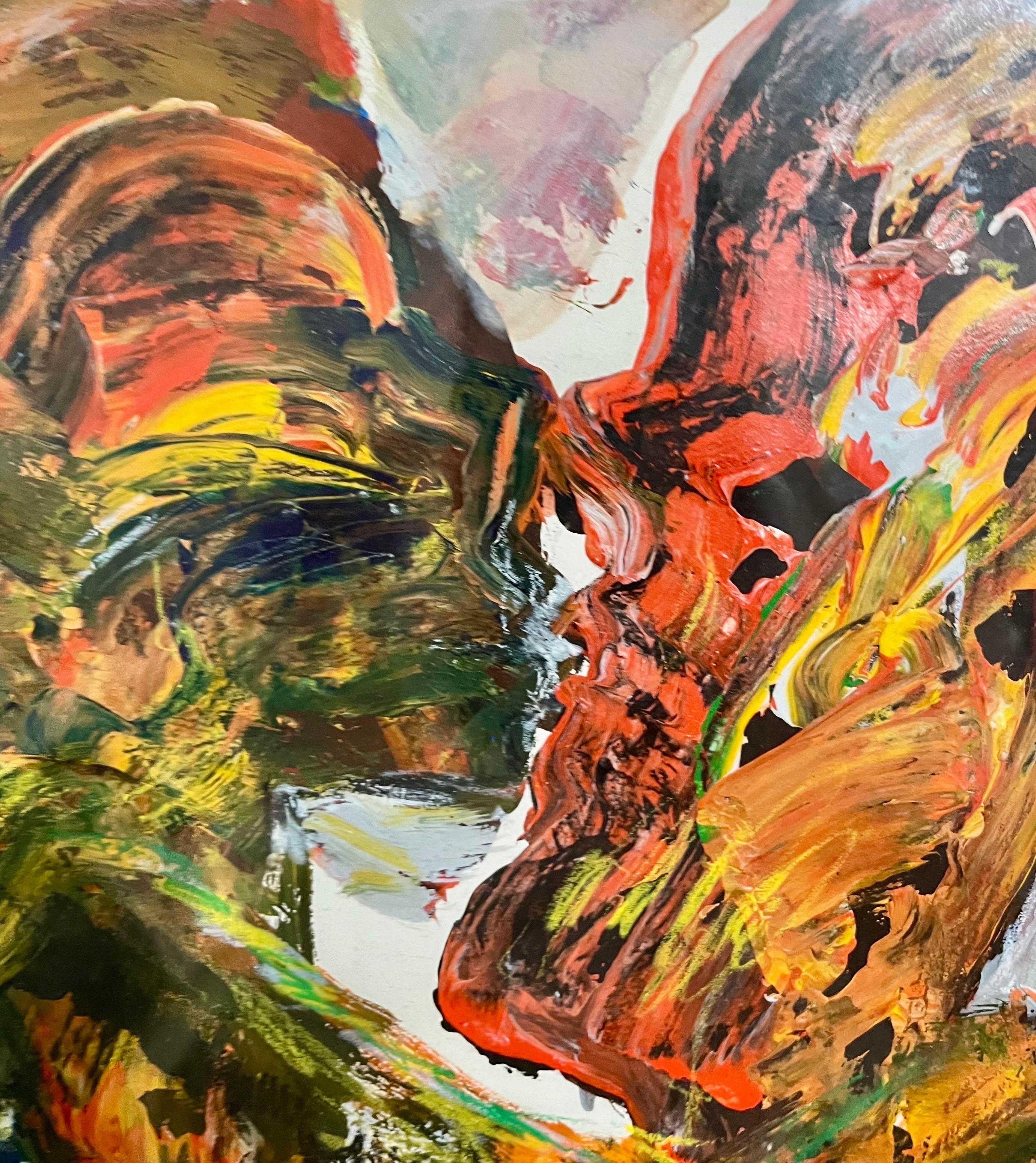 Large Harry Bertschmann Swiss American Abstract Expressionist Outsider Painting 4