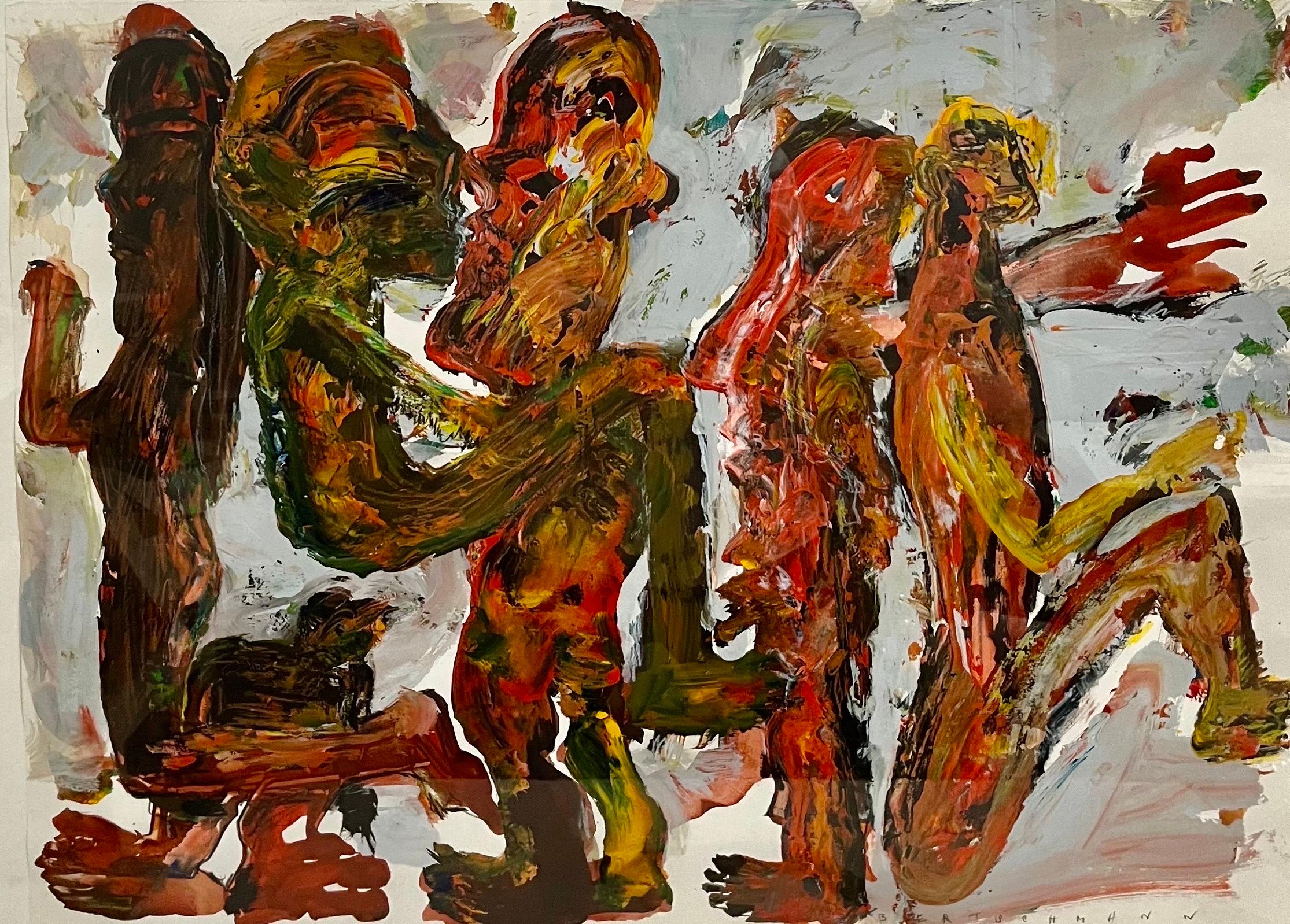 Large Harry Bertschmann Swiss American Abstract Expressionist Outsider Painting 6