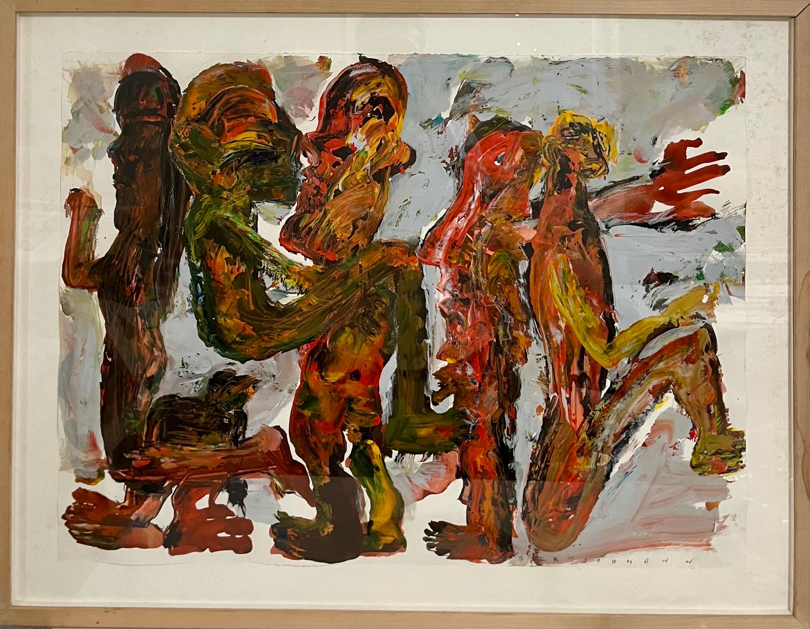 Large Harry Bertschmann Swiss American Abstract Expressionist Outsider Painting 7