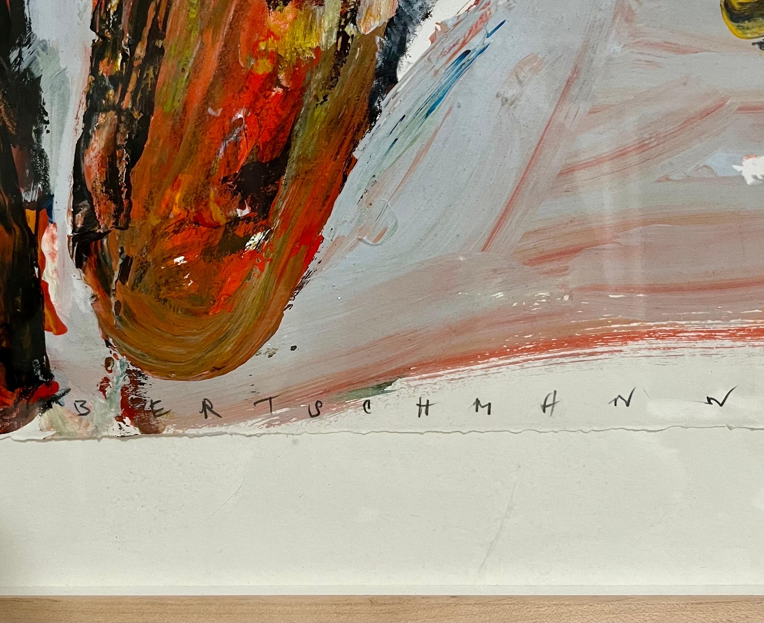 Large Harry Bertschmann Swiss American Abstract Expressionist Outsider Painting 8