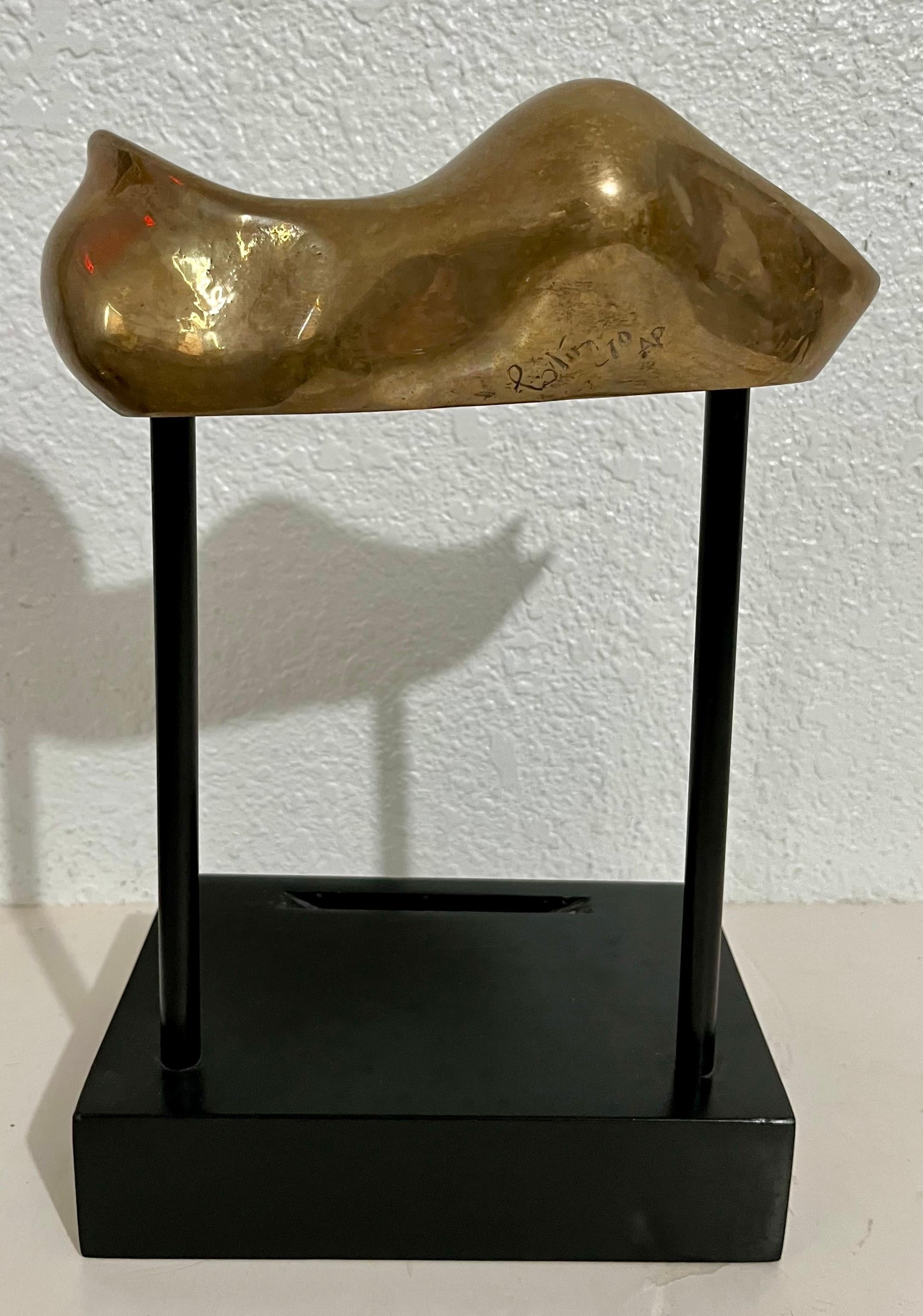 Scultura biomorfa modernista in bronzo con cavallo, supporto Colin Webster Watson Art Deco in vendita 3