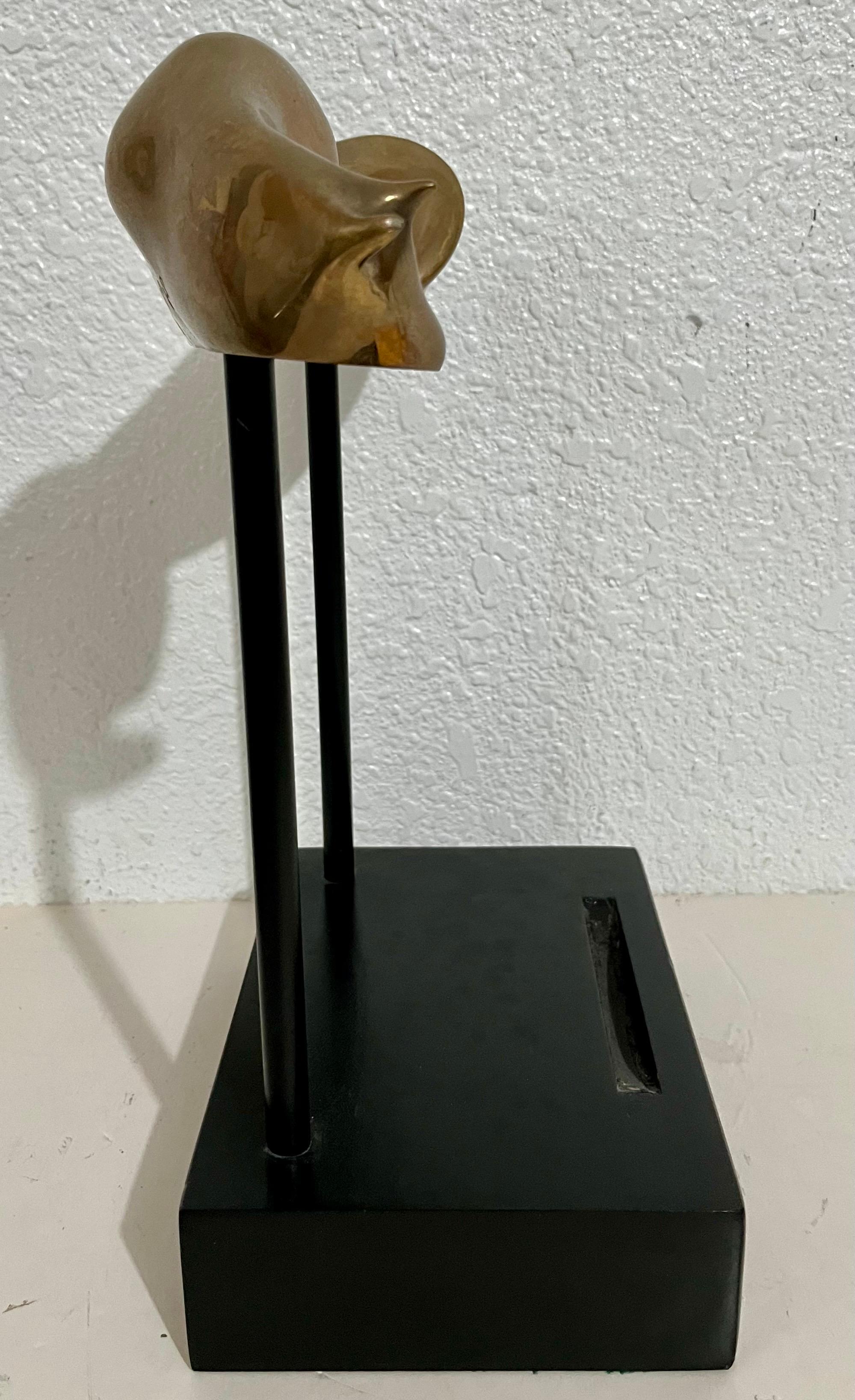 Scultura biomorfa modernista in bronzo con cavallo, supporto Colin Webster Watson Art Deco in vendita 2