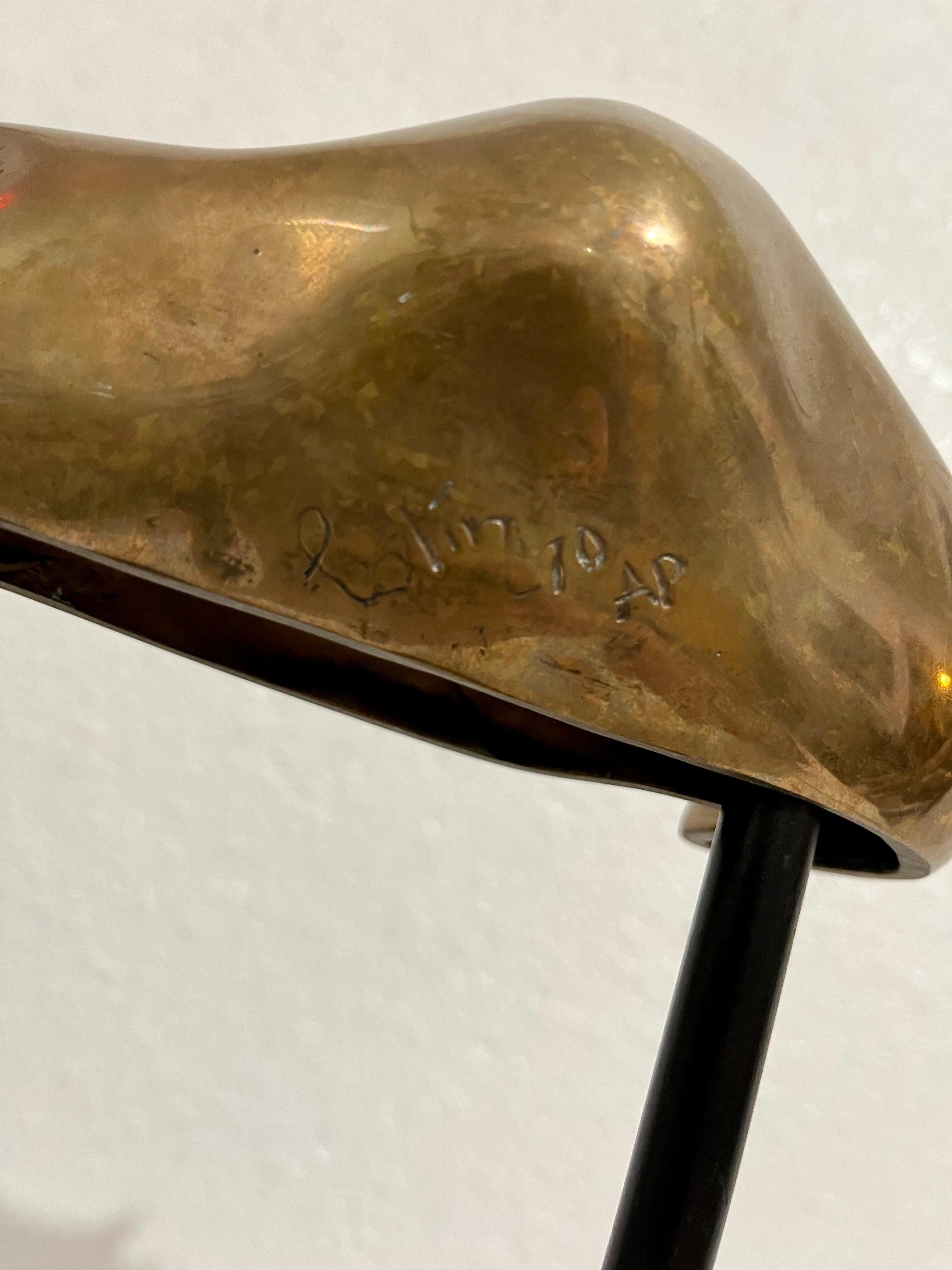 Scultura biomorfa modernista in bronzo con cavallo, supporto Colin Webster Watson Art Deco in vendita 5