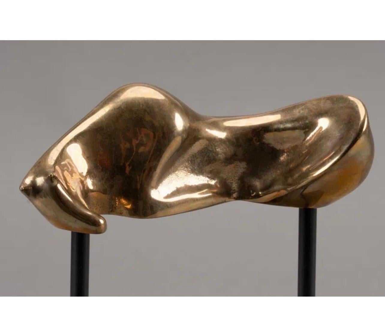 Scultura biomorfa modernista in bronzo con cavallo, supporto Colin Webster Watson Art Deco in vendita 9