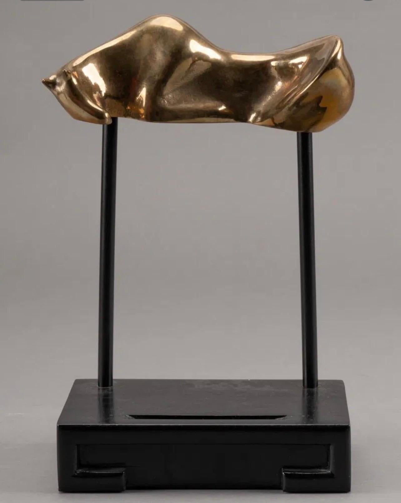 Scultura biomorfa modernista in bronzo con cavallo, supporto Colin Webster Watson Art Deco in vendita 12