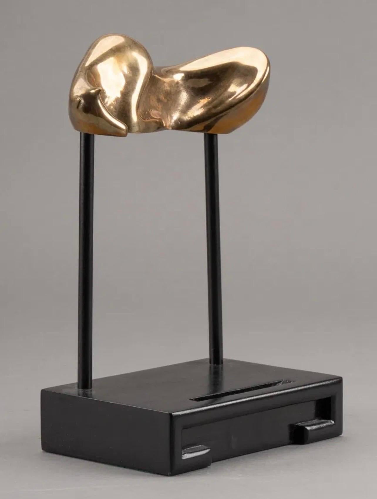 Scultura biomorfa modernista in bronzo con cavallo, supporto Colin Webster Watson Art Deco in vendita 14
