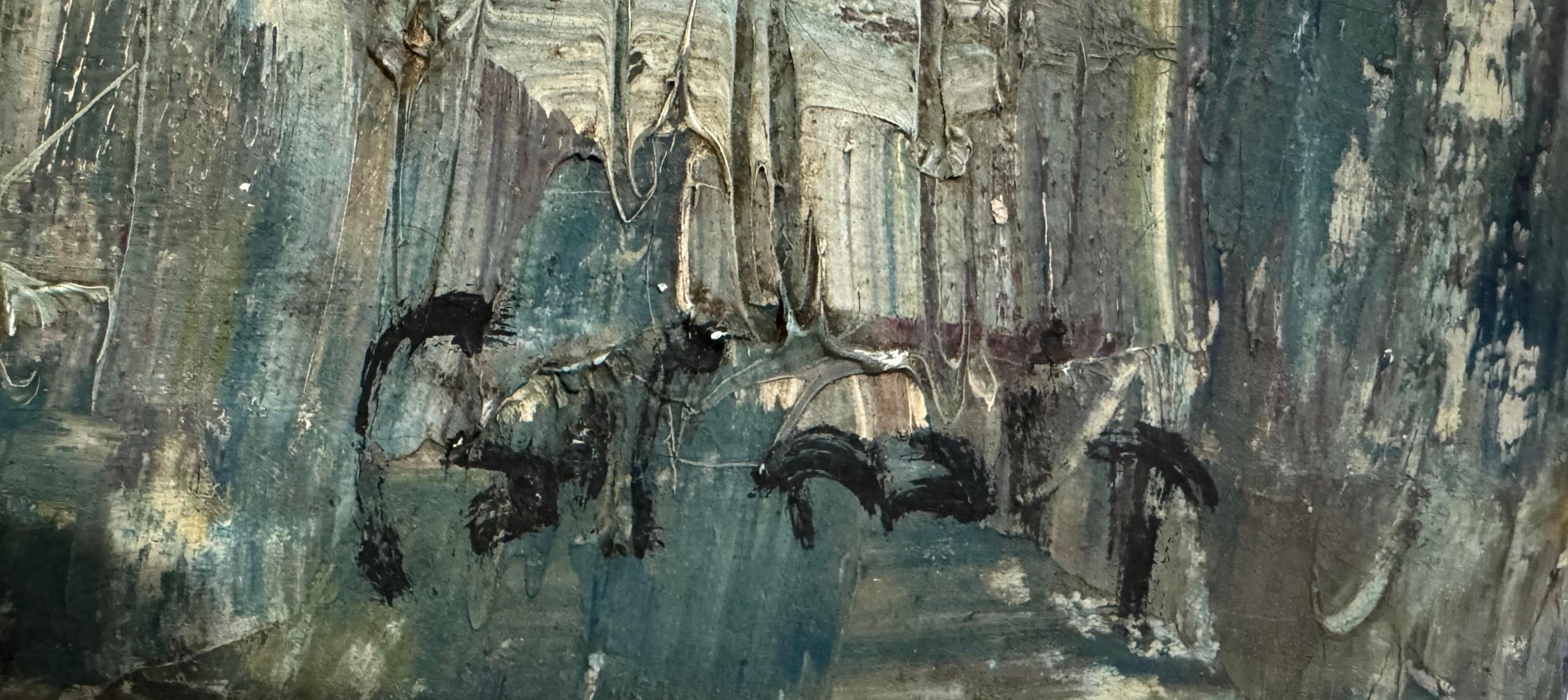 Israeli Cityscape Abstract Expressionist Oil Painting Yaacov Kuba Leibel For Sale 3