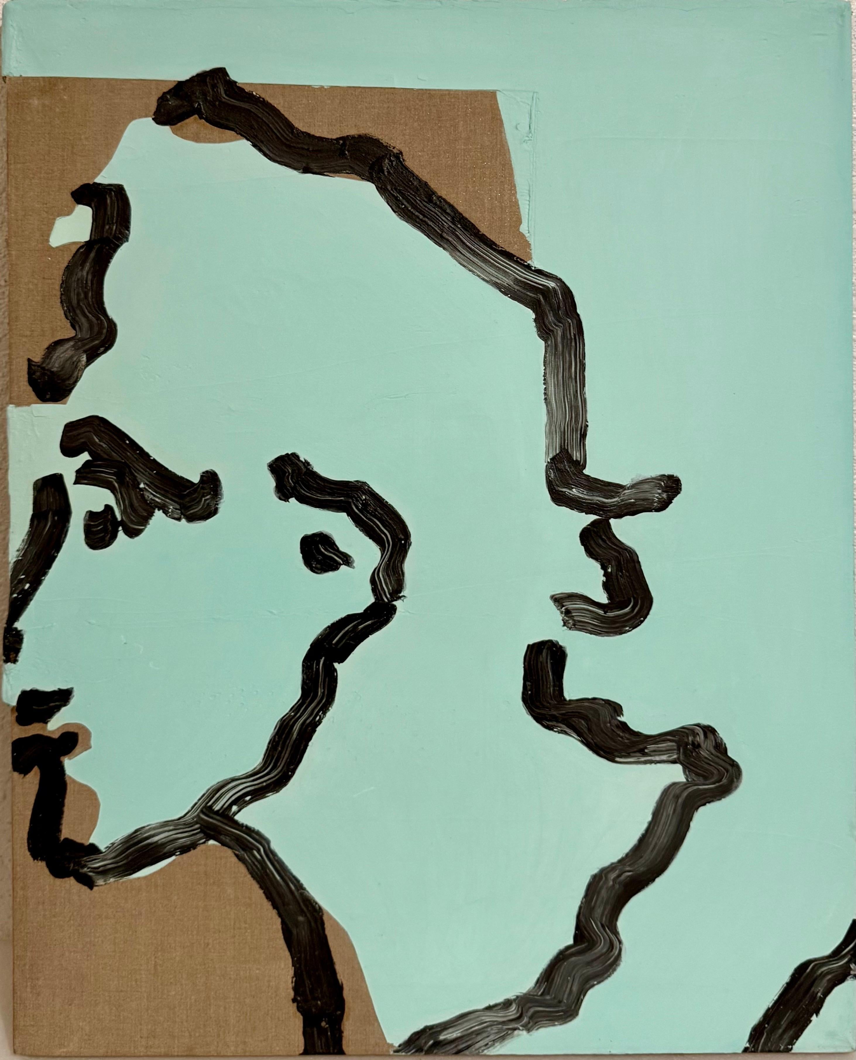 Judy Rifka Abstrakter Expressionist Pop Art Porträt Ölgemälde Brooke Alexander