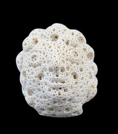 Alexander Ney - Scultura astratta in terracotta bianca Testa dell'artista russo Alexander Ney Scultura astratta in terracotta bianca Testa dell'artista russo Alexander Ney