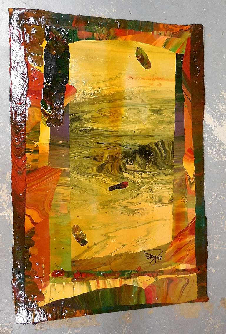 Sky Jones (Michael Whipple) Abstract Painting - untitled in the manner of Gaetano Pesce