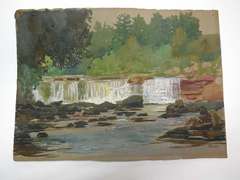 J. Graham Waterfall painting