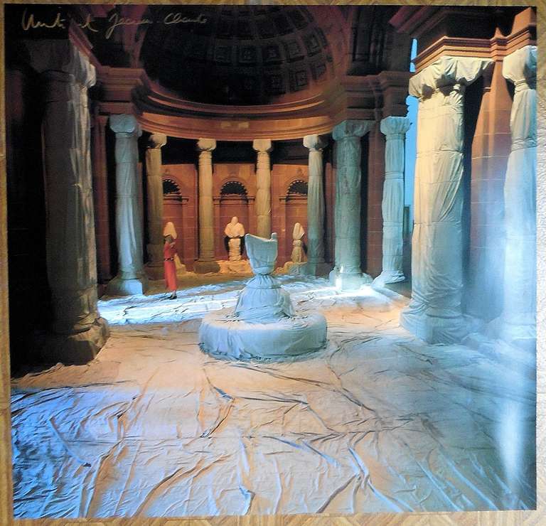 Javacheff Christo Interior Print - Wrapped Vestibule, The Art Gallery of New South Wales Hand Signed