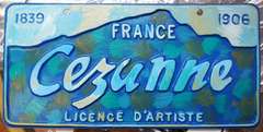 Cezanne Artist License Plate