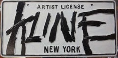 Franz Kline Artist License Plate, Pop Art