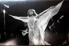 Vintage Signed Silver Gelatin Photo Card Tina Turner