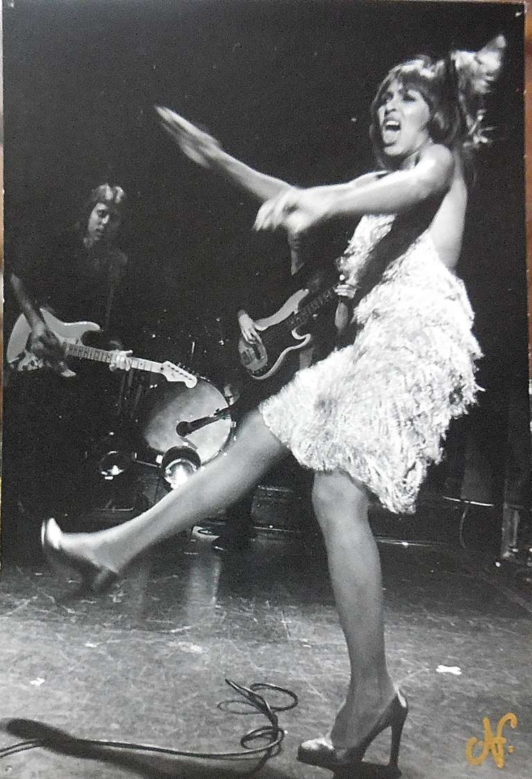Nona Hatay Figurative Photograph - Vintage Signed Silver Gelatin Photo Card Tina Turner #2