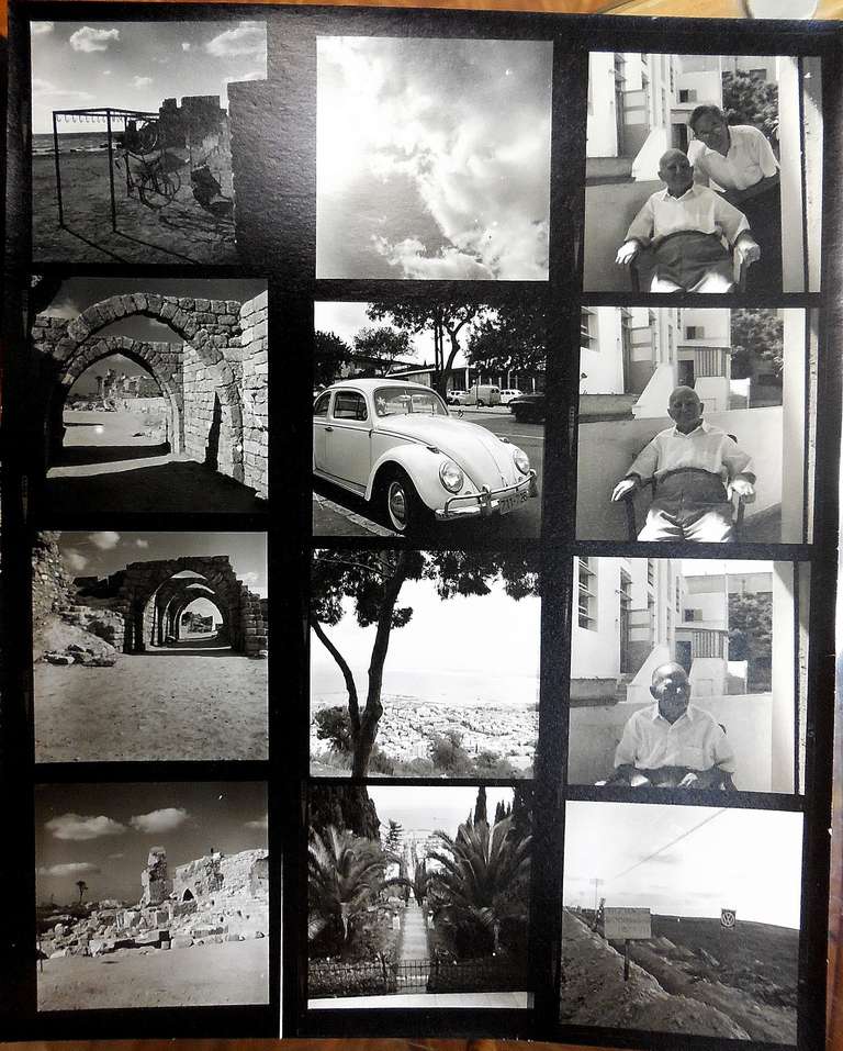Unknown Black and White Photograph - Vintage Contact Sheet Palestine, Israel circa 1940s