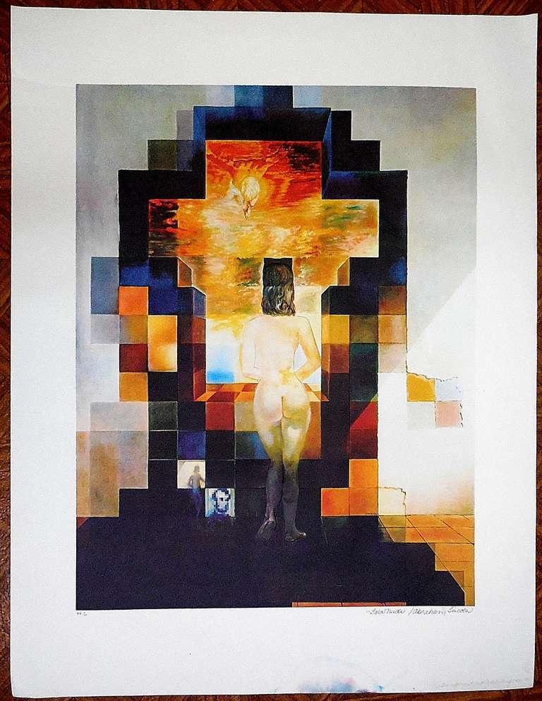 Gala Nude / Abraham Lincoln Nach Salvador Dali geprägte Lithographie 1