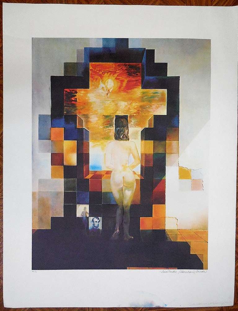 Gala Nude / Abraham Lincoln Nach Salvador Dali geprägte Lithographie 2