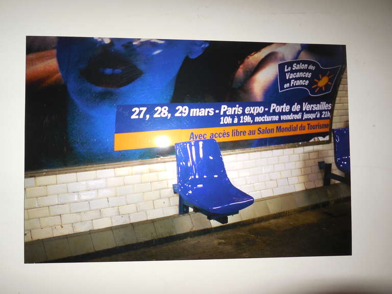 Metri Saint Placide, Blue. Paris metro series - Photograph by Nicoletta Munroe