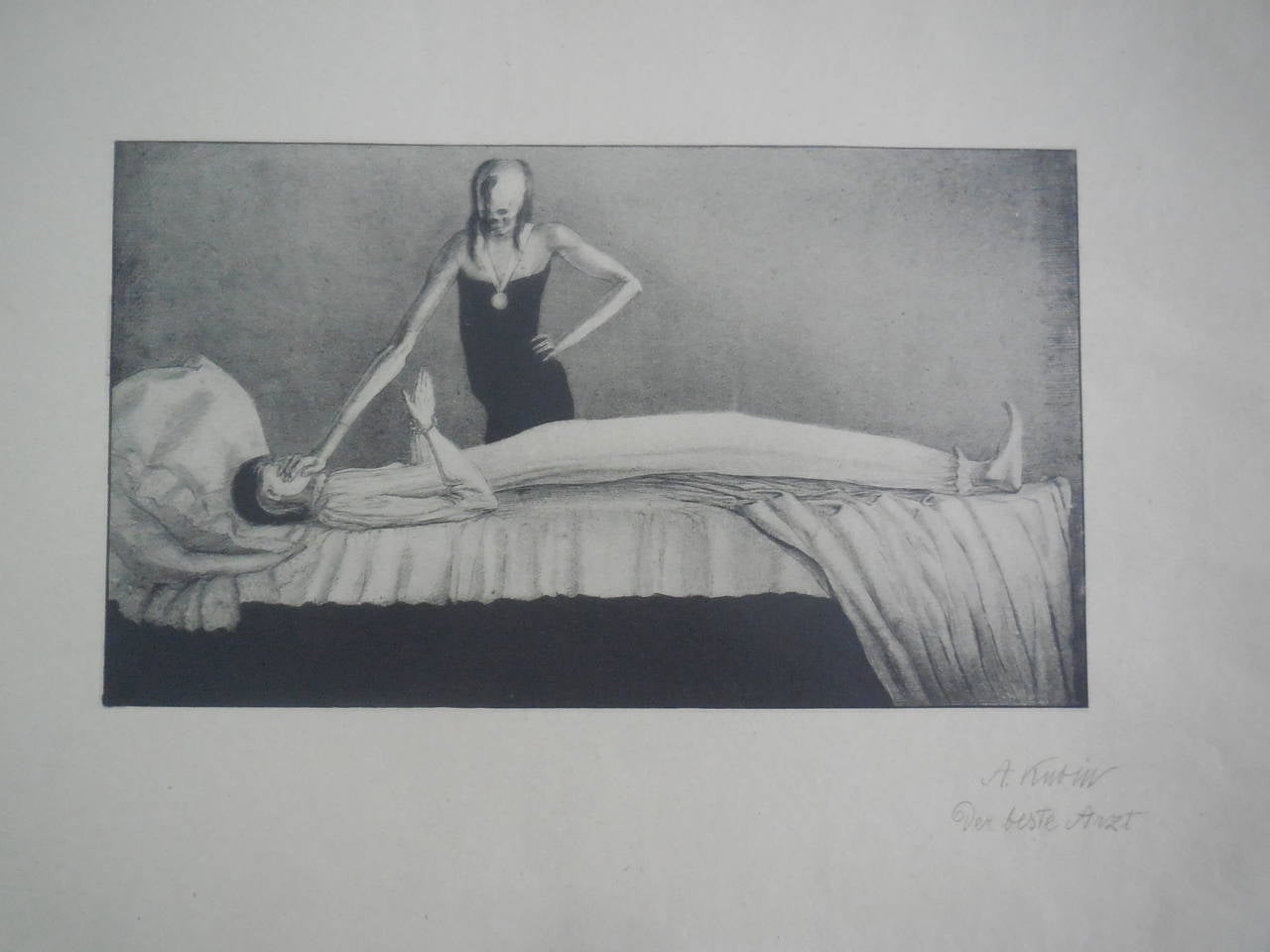 Der Beste Arzt - Expressionist Print by Alfred Kubin