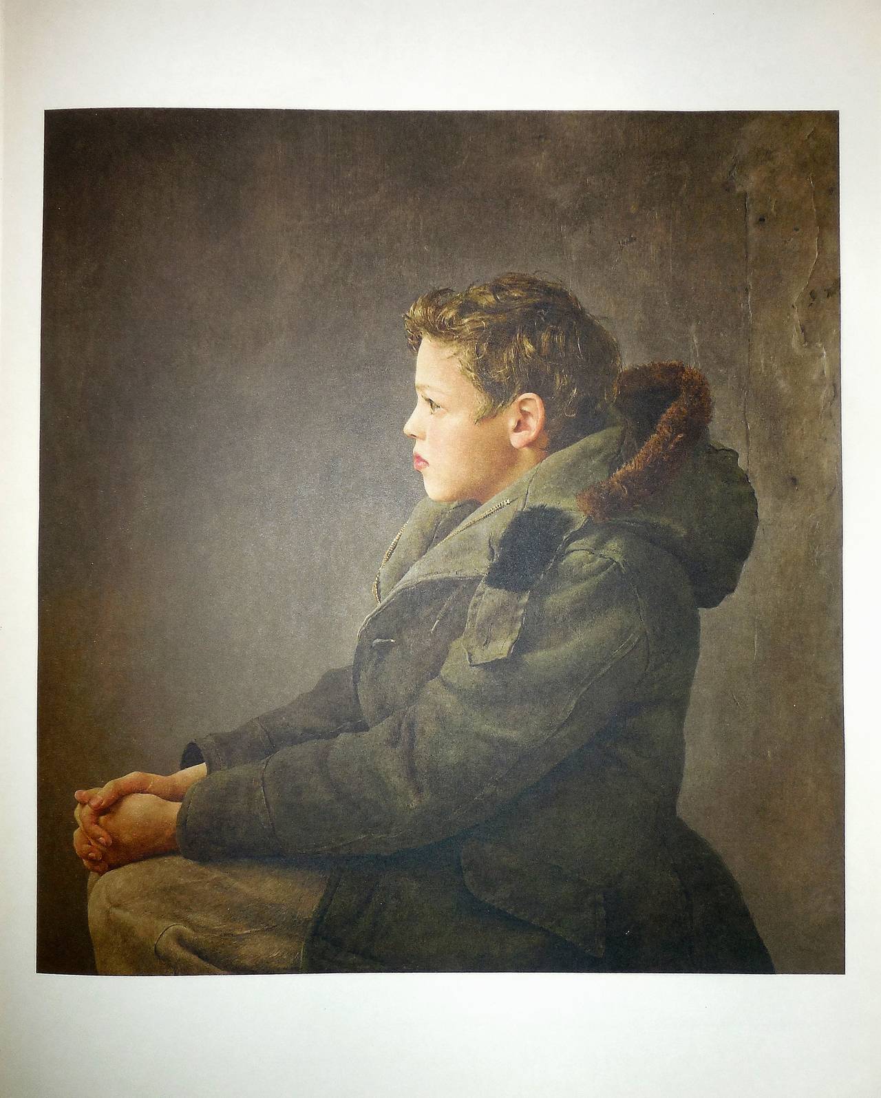 (after) Andrew Wyeth Figurative Print - Rare "Nicholas" 1956 Collotype