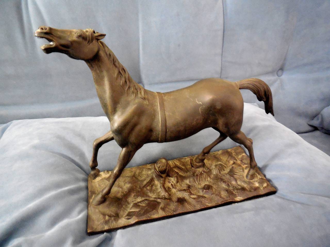 French Thoroughbred Race Horse Bronze Sculpture Deco 4