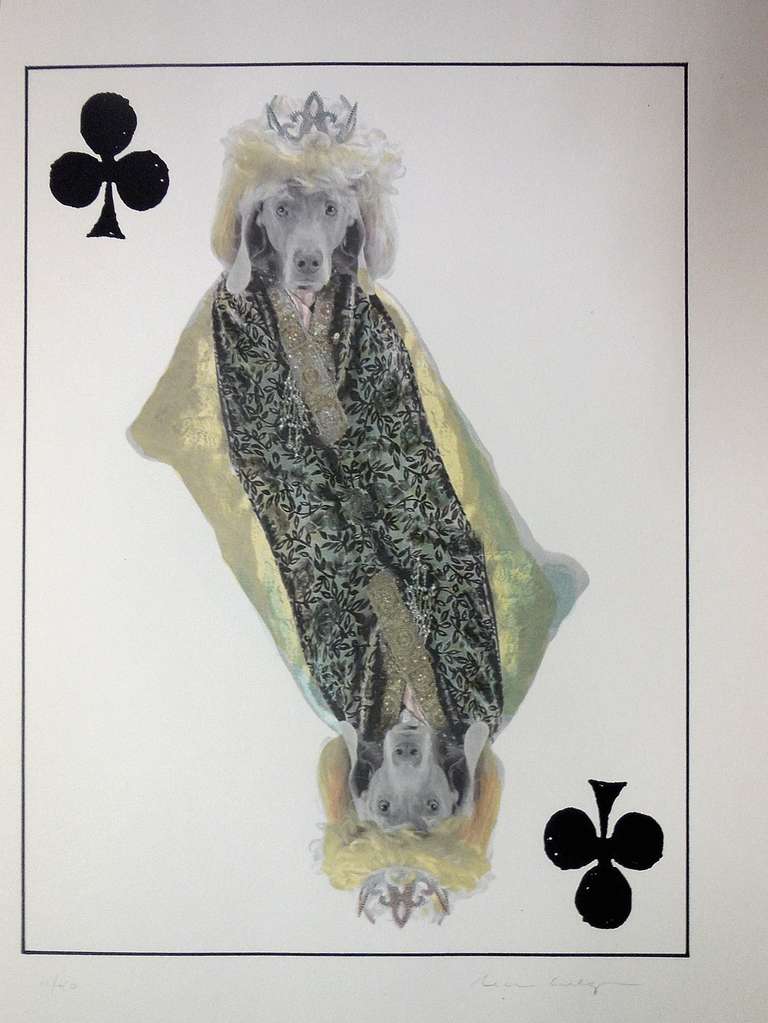 Animal Print William Wegman - Photo Lithographie Royal Flush Queen Dog