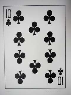 Limited Edition Lithograph Royal Flush 10 Clubs