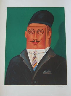 Surrealist Square Man Portrait