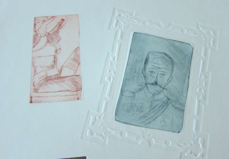 Surrealist etching and embossing 1