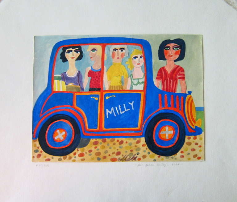 Milly (and her girlfriends) - Folk Art Art by Hajo Malek