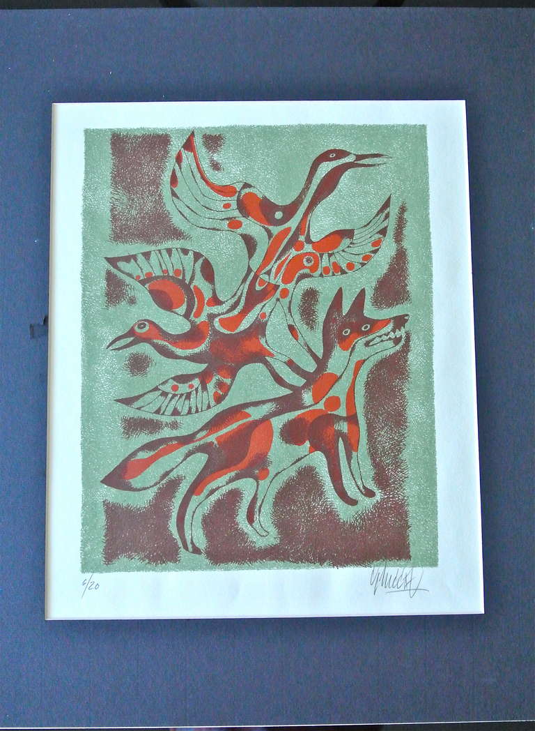 Yargo De Lucca Animal Print - Inuit-Inspired Silkscreen Print, "Canada Suite Series" Ed. 6/20