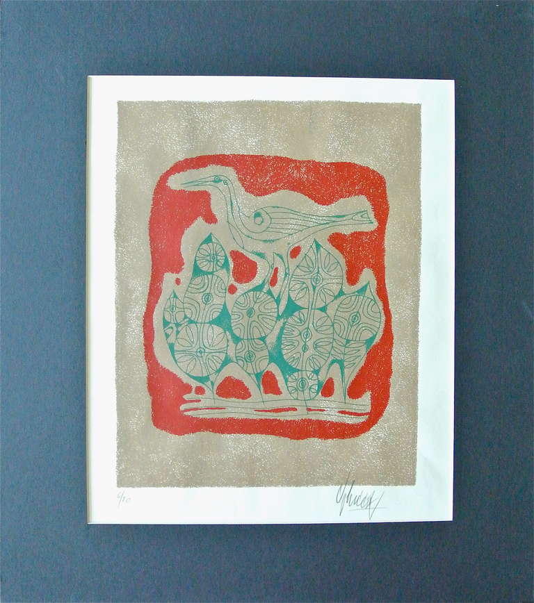 Yargo De Lucca Abstract Print - Inuit-Inspired Silkscreen Print, "Canada Suite Series", Ed. 6/20