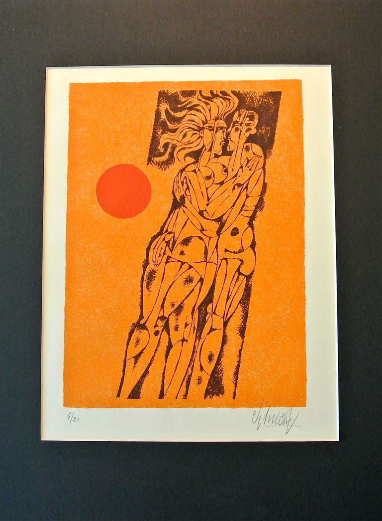 Yargo De Lucca Figurative Print - Untitled, Canada Suite, Embracing Lovers