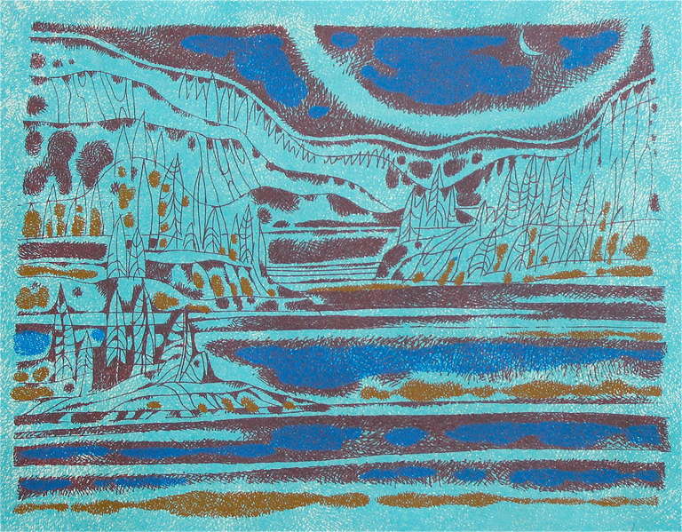 Inuit-Inspired Silkscreen Print, "Canada Suite Series", Ed. 6/21