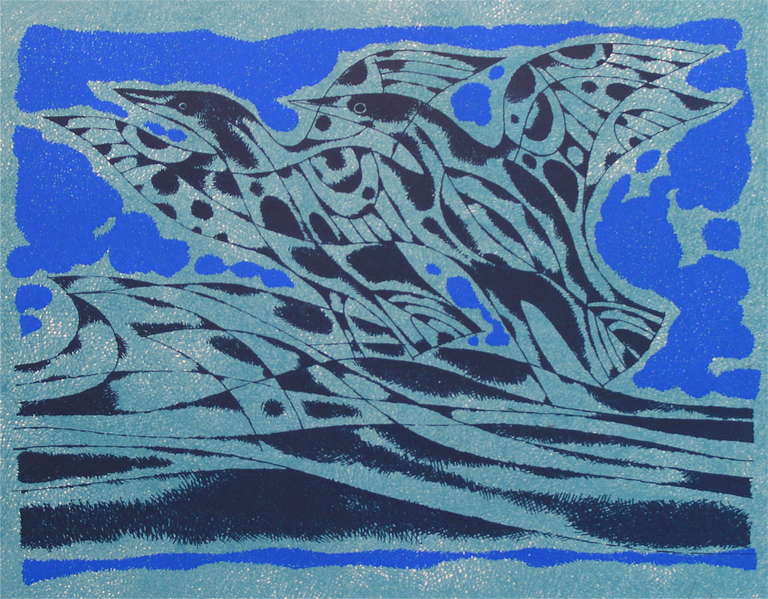 Inuit-Inspired Silkscreen Print, 