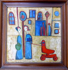 Used Two Woman with Childs Toy