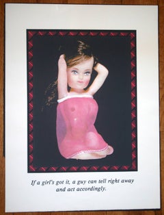 Ein Mädchen hat es bekommen... Pop-Art- Serigraphie Barbie-Puppe 