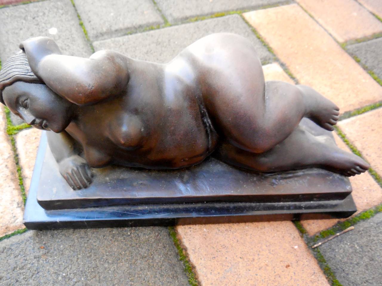 Fat Female Nude Sculpture (Manner of Fernando Botero)