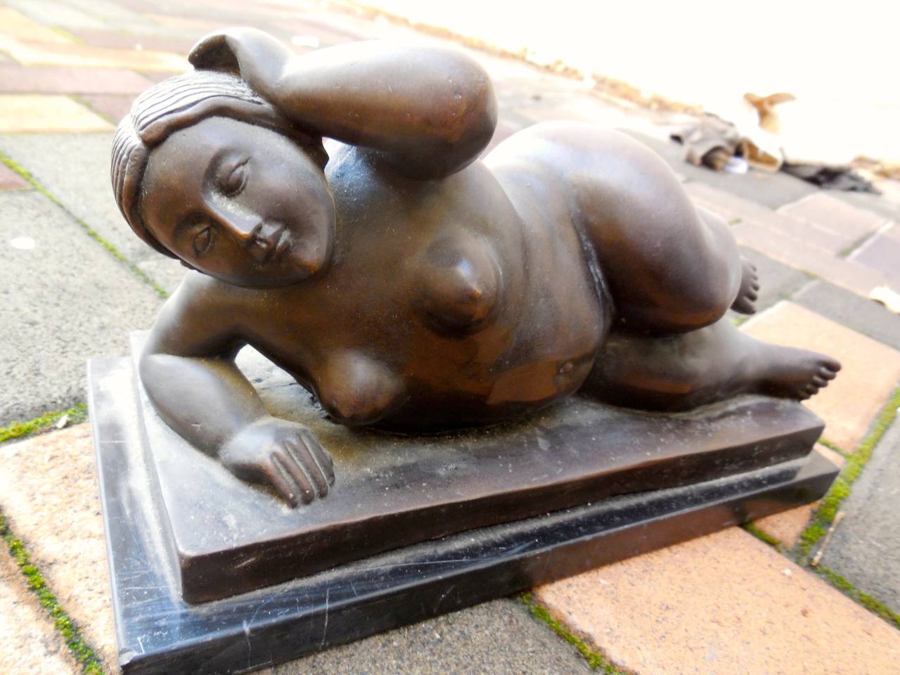 Unknown Fat Female Nude Sculpture Manner Of Fernando