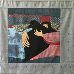 "Morning Tears The Autumn Night" Applique Tapestry Wall Hanging