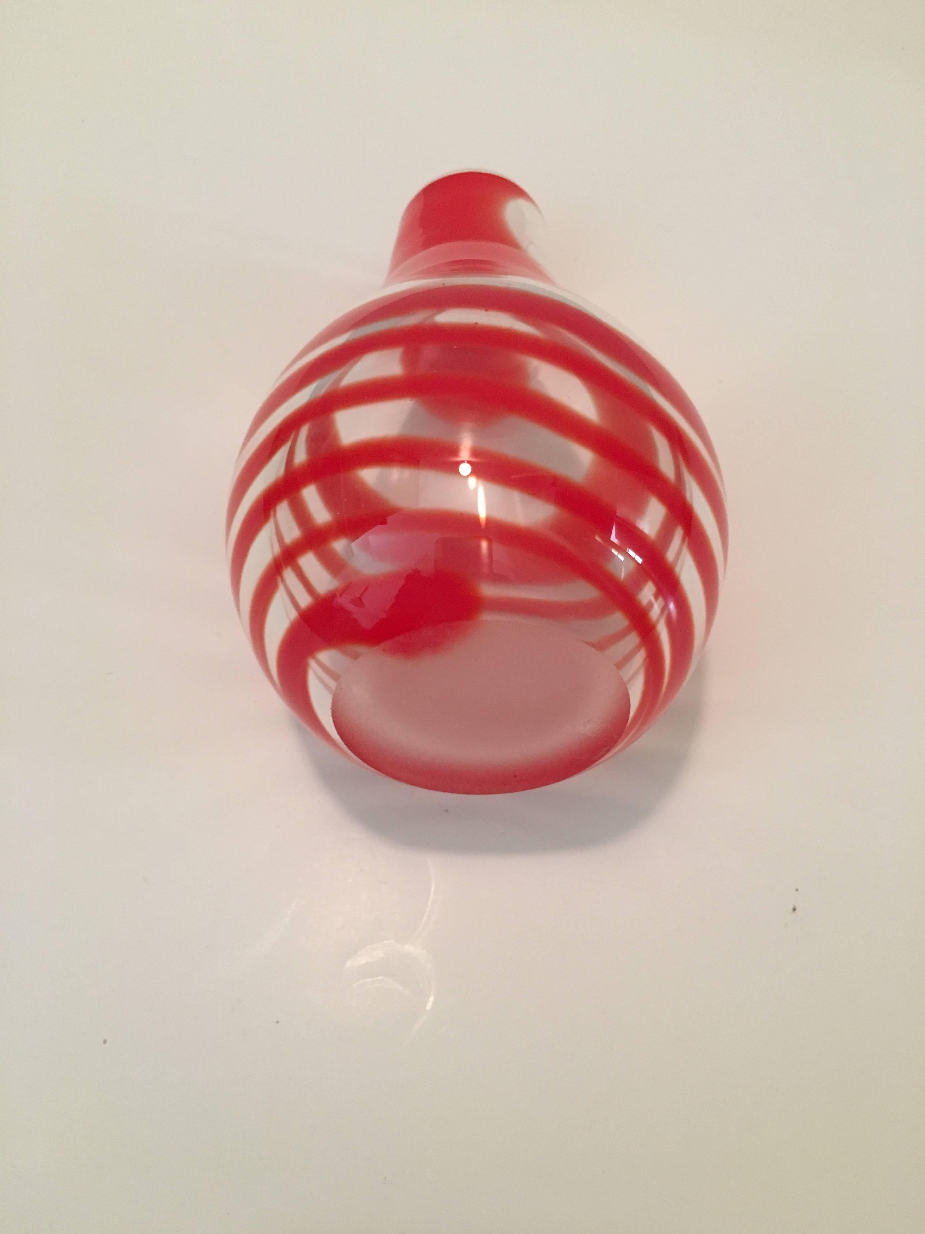 Small Bud Vase Blown Murano Swirl Glass Vase 2