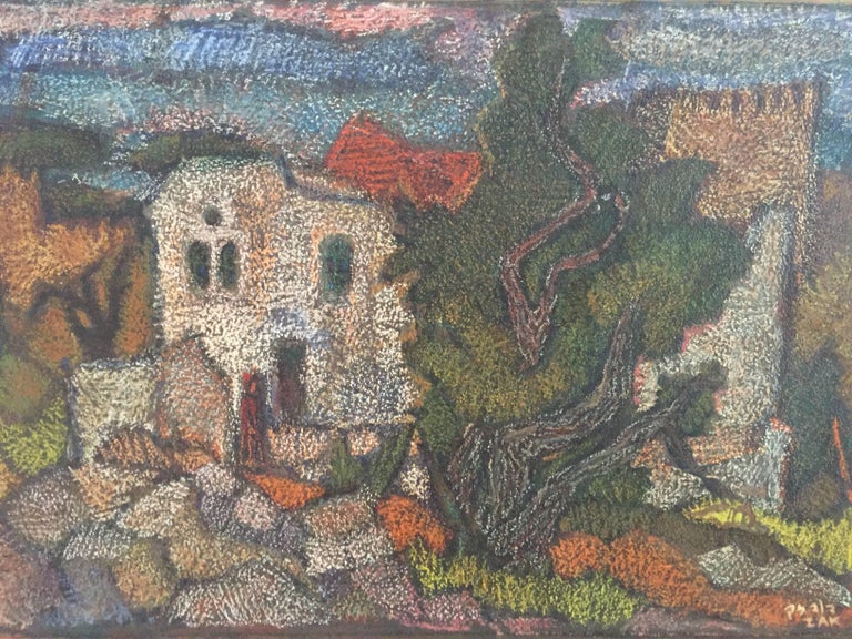 David Zak Landscape Painting - Jerusalem Landscape 1940s