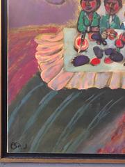Shabbat Meal, Judaica Painting