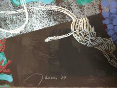 Large Nancy Graves Metallic Screen Print on Paper