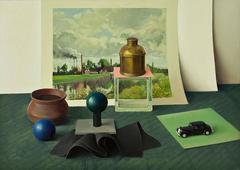 Still Life with Toy Car, Trompe-l'oeil Painting