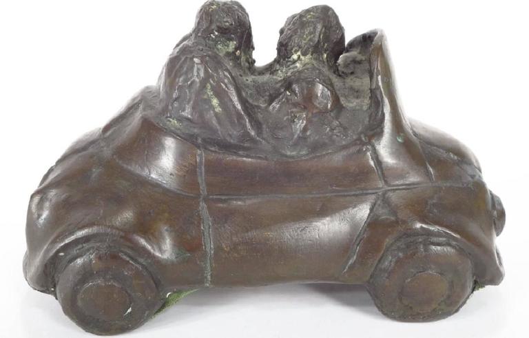 Automobile Bronze Sculpture Car, John Kearney Auto Toy Art Chicago Modernist  For Sale 1